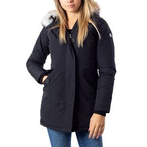 No Zone Hooded Parka Coat Women Black Jackets & Coats